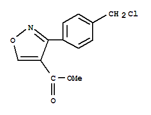 839718-03-5  4-Isoxazolecarboxylicacid, 3-[4-(chloromethyl)phenyl]-, methyl ester