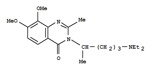 858419-99-5  4(3H)-Quinazolinone,3-[4-(diethylamino)-1-methylbutyl]-7,8-dimethoxy-2-methyl-