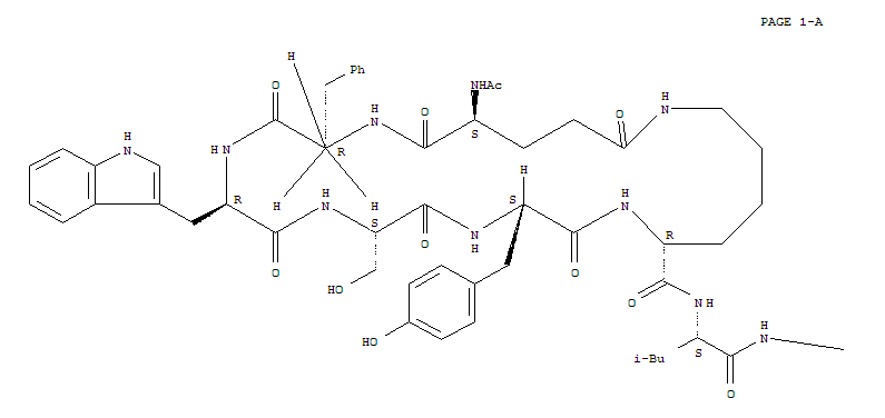 86123-13-9  Luteinizinghormone-releasing factor (swine), 1-(N-acetyl-L-glutamicacid)-2-D-phenylalanine-3-D-tryptophan-6-D-lysine-, cyclic (1®6)-peptide (9CI)