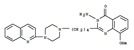 864386-34-5  4(3H)-Quinazolinone,3-amino-8-methoxy-2-[4-[4-(2-quinolinyl)-1-piperazinyl]butyl]-