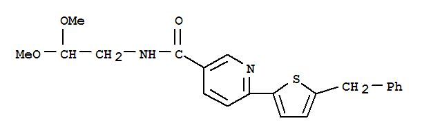 864685-29-0  3-Pyridinecarboxamide,N-(2,2-dimethoxyethyl)-6-[5-(phenylmethyl)-2-thienyl]-