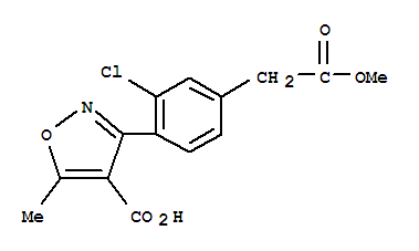 870194-63-1  4-Isoxazolecarboxylicacid, 3-[2-chloro-4-(2-methoxy-2-oxoethyl)phenyl]-5-methyl-