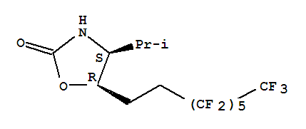 871210-22-9  2-Oxazolidinone,4-(1-methylethyl)-5-(3,3,4,4,5,5,6,6,7,7,8,8,8-tridecafluorooctyl)-, (4S,5R)-