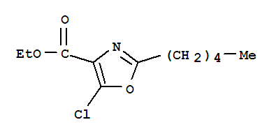 872806-14-9  4-Oxazolecarboxylicacid, 5-chloro-2-pentyl-, ethyl ester 872806-14-9  4-Oxazolecarboxylicacid, 5-chloro-2-pentyl-, ethyl ester