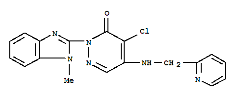 879562-70-6  3(2H)-Pyridazinone,4-chloro-2-(1-methyl-1H-benzimidazol-2-yl)-5-[(2-pyridinylmethyl)amino]-