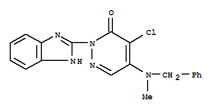 879568-33-9  3(2H)-Pyridazinone,2-(1H-benzimidazol-2-yl)-4-chloro-5-[methyl(phenylmethyl)amino]-