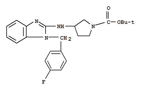 885270-87-1  1-Pyrrolidinecarboxylicacid, 3-[[1-[(4-fluorophenyl)methyl]-1H-benzimidazol-2-yl]amino]-,1,1-dimethylethyl ester