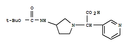 885276-18-6  3-Pyridineacetic acid, a-[3-[[(1,1-dimethylethoxy)carbonyl]amino]-1-pyrrolidinyl]-