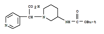 885276-46-0  4-Pyridineacetic acid, a-[3-[[(1,1-dimethylethoxy)carbonyl]amino]-1-piperidinyl]-