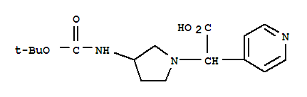 885276-64-2  4-Pyridineacetic acid, a-[3-[[(1,1-dimethylethoxy)carbonyl]amino]-1-pyrrolidinyl]-