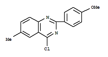 885277-22-5  4-CHLORO-2-(4-METHOXY-PHENYL)-6-METHYL-QUINAZOLINE 885277-22-5  4-CHLORO-2-(4-METHOXY-PHENYL)-6-METHYL-QUINAZOLINE