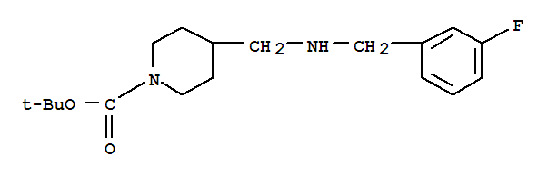 887582-51-6  1-Piperidinecarboxylicacid, 4-[[[(3-fluorophenyl)methyl]amino]methyl]-, 1,1-dimethylethyl ester