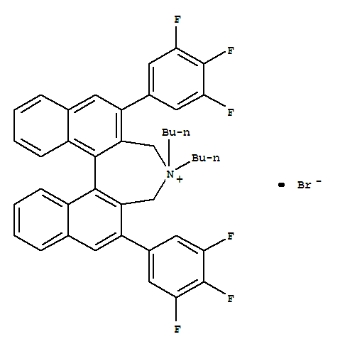 887938-70-7  3H-Dinaphth[2,1-c:1',2'-e]azepinium,4,4-dibutyl-4,5-dihydro-2,6-bis(3,4,5-trifluorophenyl)-, bromide (1:1), (11bR)-