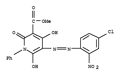 888320-78-3  3-Pyridinecarboxylicacid,5-[2-(4-chloro-2-nitrophenyl)diazenyl]-1,2-dihydro-4,6-dihydroxy-2-oxo-1-phenyl-,methyl ester