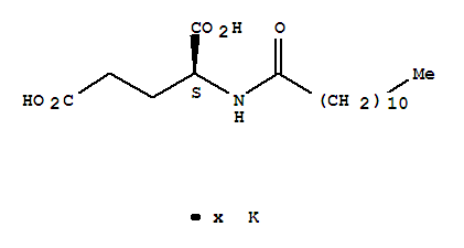 L-谷氨酸，N-（1-氧代十二烷基）-，钾盐（1：？） 89187-78-0