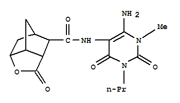892124-59-3  3,5-Methano-2H-cyclopenta[b]furan-7-carboxamide,N-(6-amino-1,2,3,4-tetrahydro-1-methyl-2,4-dioxo-3-propyl-5-pyrimidinyl)hexahydro-2-oxo-