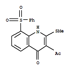 899793-52-3  4(1H)-Quinolinone,3-acetyl-2-(methylthio)-8-(phenylsulfonyl)-