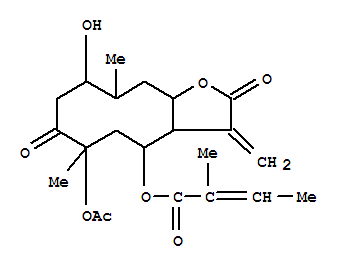 83731-11-7  2-Butenoic acid,2-methyl-,(3aS,4R,6S,9R,10S,11aR)-6-(acetyloxy)dodecahydro-9-hydroxy-6,10-dimethyl-3-methylene-2,7-dioxocyclodeca[b]furan-4-ylester, (2Z)-