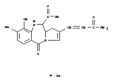 87037-81-8  1H-Pyrrolo[2,1-c][1,4]benzodiazepine-11-sulfinicacid,2-(3-amino-3-oxo-1-propenyl)-5,10,11,11a-tetrahydro-9-hydroxy-8-methyl-5-oxo-,monosodium salt (9CI)