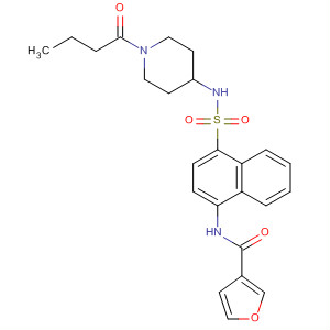 928236-03-7  3-Furancarboxamide,N-[4-[[[1-(1-oxobutyl)-4-piperidinyl]amino]sulfonyl]-1-naphthalenyl]-