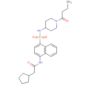 928236-27-5  Cyclopentaneacetamide,N-[4-[[[1-(1-oxobutyl)-4-piperidinyl]amino]sulfonyl]-1-naphthalenyl]-