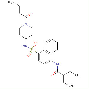 928236-32-2  Butanamide,2-ethyl-N-[4-[[[1-(1-oxobutyl)-4-piperidinyl]amino]sulfonyl]-1-naphthalenyl]-