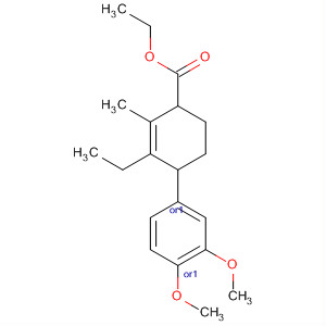 928302-30-1  2-Cyclohexene-1-carboxylic acid,4-(3,4-dimethoxyphenyl)-3-ethyl-2-methyl-, ethyl ester, (1R,4S)-rel-