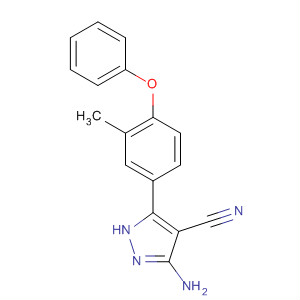 928310-23-0  1H-Pyrazole-4-carbonitrile, 3-amino-5-(3-methyl-4-phenoxyphenyl)-