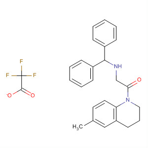 928314-59-4  Ethanone,1-(3,4-dihydro-6-methyl-1(2H)-quinolinyl)-2-[(diphenylmethyl)amino]-,2,2,2-trifluoroacetate (1:1)