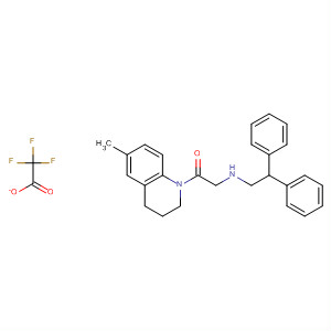 928314-61-8  Ethanone,1-(3,4-dihydro-6-methyl-1(2H)-quinolinyl)-2-[(2,2-diphenylethyl)amino]-,2,2,2-trifluoroacetate (1:1)