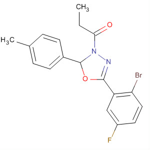 928327-83-7  1-Propanone,1-[5-(2-bromo-5-fluorophenyl)-2-(4-methylphenyl)-1,3,4-oxadiazol-3(2H)-yl]-