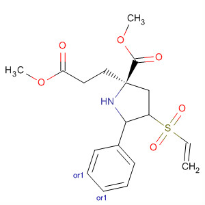 928331-26-4  D-Proline, 4-(ethenylsulfonyl)-2-(3-methoxy-3-oxopropyl)-5-phenyl-,methyl ester, (4R,5R)-rel-