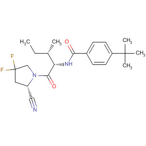 928353-15-5  Benzamide,N-[(1S,2S)-1-[[(2S)-2-cyano-4,4-difluoro-1-pyrrolidinyl]carbonyl]-2-methylbutyl]-4-(1,1-dimethylethyl)-