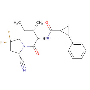 928354-96-5  Cyclopropanecarboxamide,N-[(1S,2S)-1-[[(2S)-2-cyano-4,4-difluoro-1-pyrrolidinyl]carbonyl]-2-methylbutyl]-2-phenyl-