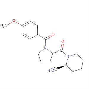 928358-84-3  2-Piperidinecarbonitrile,1-[[(2S)-1-(4-methoxybenzoyl)-2-pyrrolidinyl]carbonyl]-, (2S)-