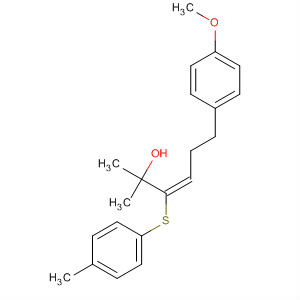 928659-50-1  3-Hexen-2-ol, 6-(4-methoxyphenyl)-2-methyl-3-[(4-methylphenyl)thio]-,(3E)-