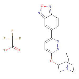 928773-17-5  1-Azabicyclo[2.2.2]octane,3-[[6-(2,1,3-benzoxadiazol-5-yl)-3-pyridazinyl]oxy]-,2,2,2-trifluoroacetate (1:1), (3R)-
