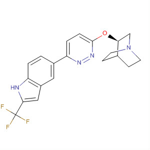 928773-21-1  1-Azabicyclo[2.2.2]octane,3-[[6-[2-(trifluoromethyl)-1H-indol-5-yl]-3-pyridazinyl]oxy]-, (3R)-