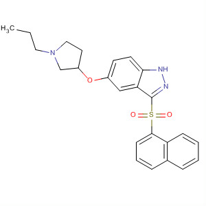 928781-82-2  1H-Indazole, 3-(1-naphthalenylsulfonyl)-5-[(1-propyl-3-pyrrolidinyl)oxy]-
