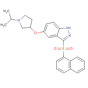 928781-83-3  1H-Indazole,5-[[1-(1-methylethyl)-3-pyrrolidinyl]oxy]-3-(1-naphthalenylsulfonyl)-