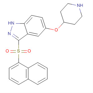 928781-85-5  1H-Indazole, 3-(1-naphthalenylsulfonyl)-5-(4-piperidinyloxy)-