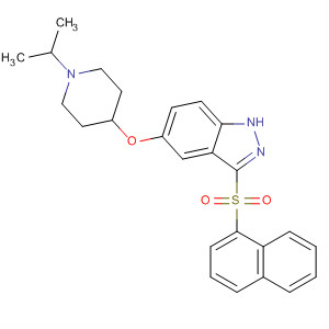 928782-02-9  1H-Indazole,5-[[1-(1-methylethyl)-4-piperidinyl]oxy]-3-(1-naphthalenylsulfonyl)-