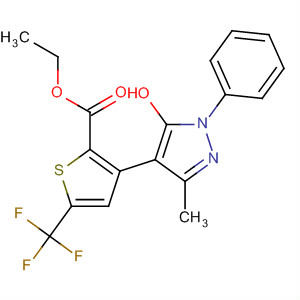 928819-62-9  2-Thiophenecarboxylic acid,3-(5-hydroxy-3-methyl-1-phenyl-1H-pyrazol-4-yl)-5-(trifluoromethyl)-,ethyl ester 928819-62-9  2-Thiophenecarboxylic acid,3-(5-hydroxy-3-methyl-1-phenyl-1H-pyrazol-4-yl)-5-(trifluoromethyl)-,ethyl ester