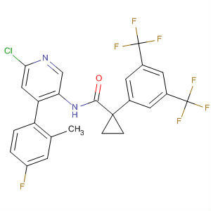 929047-04-1  Cyclopropanecarboxamide,1-[3,5-bis(trifluoromethyl)phenyl]-N-[6-chloro-4-(4-fluoro-2-methylphenyl)-3-pyridinyl]-