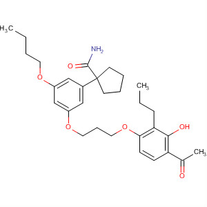 929090-94-8  Cyclopentanecarboxamide,1-[3-[3-(4-acetyl-3-hydroxy-2-propylphenoxy)propoxy]-5-butoxyphenyl]-