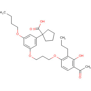 929090-95-9  Cyclopentanecarboxylic acid,1-[3-[3-(4-acetyl-3-hydroxy-2-propylphenoxy)propoxy]-5-butoxyphenyl]-
