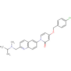 929191-58-2  2(1H)-Pyridinone,4-[(4-chlorophenyl)methoxy]-1-[2-[[methyl(1-methylethyl)amino]methyl]-6-quinolinyl]-