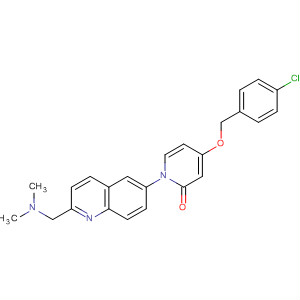 929191-59-3  2(1H)-Pyridinone,4-[(4-chlorophenyl)methoxy]-1-[2-[(dimethylamino)methyl]-6-quinolinyl]-