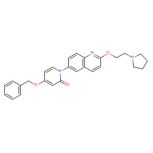 929191-61-7  2(1H)-Pyridinone,4-(phenylmethoxy)-1-[2-[2-(1-pyrrolidinyl)ethoxy]-6-quinolinyl]-
