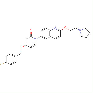 929191-62-8  2(1H)-Pyridinone,4-[(4-fluorophenyl)methoxy]-1-[2-[2-(1-pyrrolidinyl)ethoxy]-6-quinolinyl]-